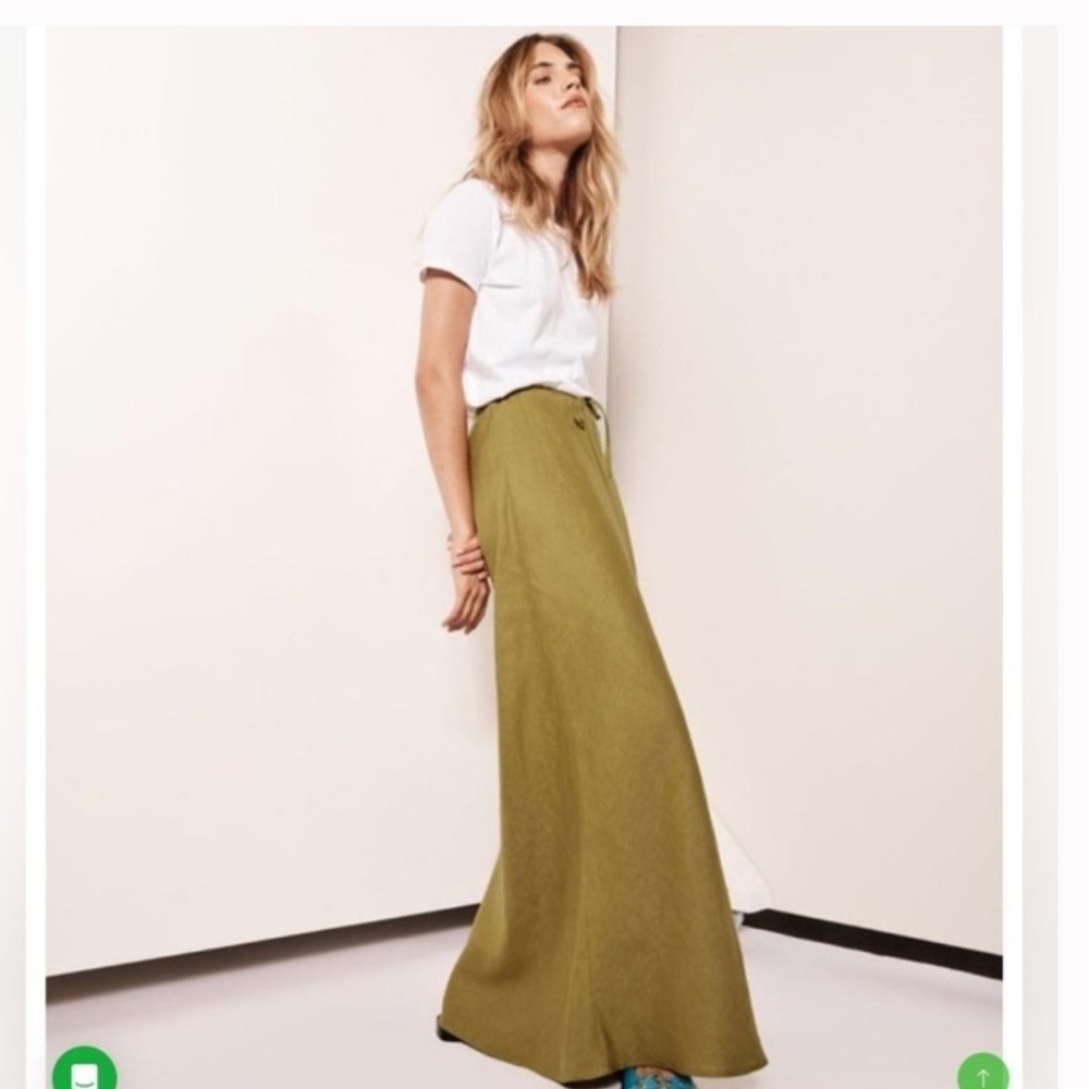 NWT VEG GRL Sea Glass Linen Wrap Top & Skirt - Picture 5 of 6